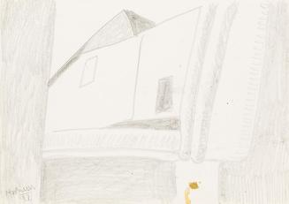 Kurt Hüpfner, Ohne Titel, 1992, Bleistift auf Papier, kaschiert auf Karton, 21 × 29,7 cm, Priva ...