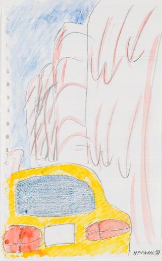 Kurt Hüpfner, Ohne Titel, 1978, Kreide, Bleistift und Aquarell auf Papier, kaschiert auf Karton ...