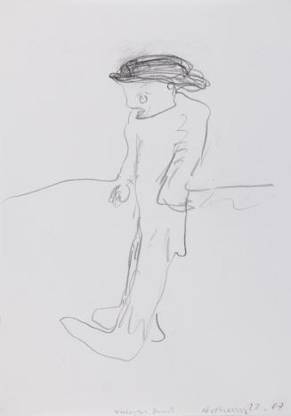 Kurt Hüpfner, Verletzter Fuß, 1987, Bleistift auf Papier, kaschiert auf Karton, 29,7 × 21 cm, P ...