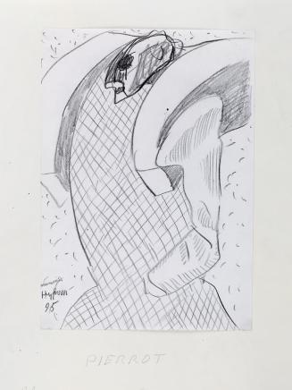 Kurt Hüpfner, Faschingsprinz, 1995, Bleistift auf Papier, kaschiert auf Karton, 29,7 × 21 cm, P ...