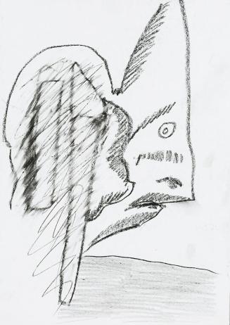 Kurt Hüpfner, Ohne Titel, um 2005, Kohle und Bleistift auf Papier, 29,7 × 21 cm, Privatbesitz,  ...