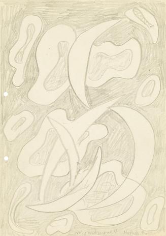 Kurt Hüpfner, Mondnacht, 1994, Bleistift auf ungebleichtem Papier, 29,7 × 21 cm, Privatbesitz,  ...