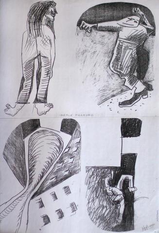 Kurt Hüpfner, Ideale Paarung, um 2000, Kopien, mit Bleistift beschriftet, Klebetechnik, 59,2 ×  ...