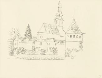 Alfred Wickenburg, Kirchenarchitektur, 1938/1942, Bleistift auf Papier, Blattmaße: 13 × 17 cm,  ...