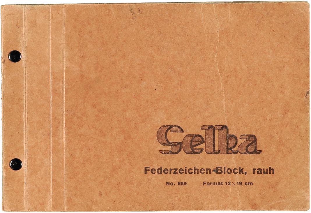 Alfred Wickenburg, Skizzenbuch Selka-Federzeichen-Block, No. 659, 1938/1942, Bleistift, Kohle,  ...
