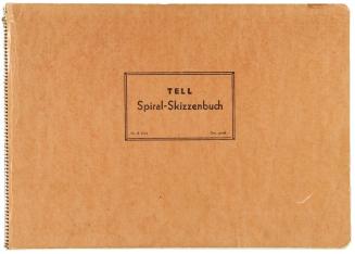 Alfred Wickenburg, Skizzenbuch TELL Spiral-Skizzenbuch, Nr. S 1272, 1945/1950, Kohle auf Papier ...