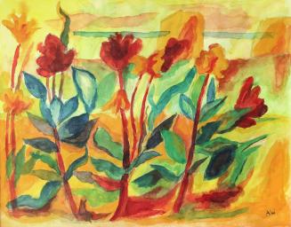 Alfred Wickenburg, Cannas, 1953, Aquarell auf Papier, Blattmaße: 48,3 × 60,5 cm, Privatsammlung ...