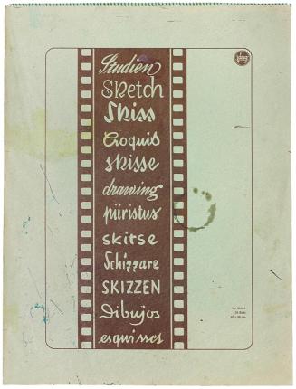 Alfred Wickenburg, Grüner Skizzenblock, um 1970, Schwarzer Filzstift auf Papier, 42 × 57 cm, Ga ...