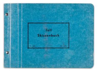 Alfred Wickenburg, Skizzenbuch (Nr. 29) Tell Nr. 1169, um 1950, Bleistift, Tusche und Kohle auf ...