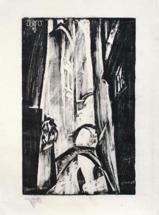 Otto Rudolf Schatz, Kanal in Venedig, 1924, Holzschnitt, Blattmaße: 30,3 × 21 cm, Privatbesitz