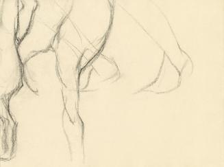 Alfred Wickenburg, Körperstudie, 1909/1911, Kohle auf Papier, Blattmaße: 23,3 × 31,4 cm, Privat ...