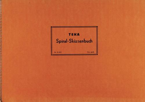 Alfred Wickenburg, TEKA Spiral-Skizzenbuch Nr. S 1272, um 1950, Graphit und Kohle auf Papier, 2 ...