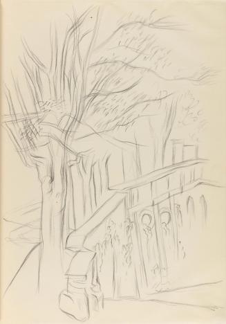 Alfred Wickenburg, Paulustorrampe, 1940, Bleistift auf Papier, Blattmaße: 29,8 × 20,8 cm, Priva ...