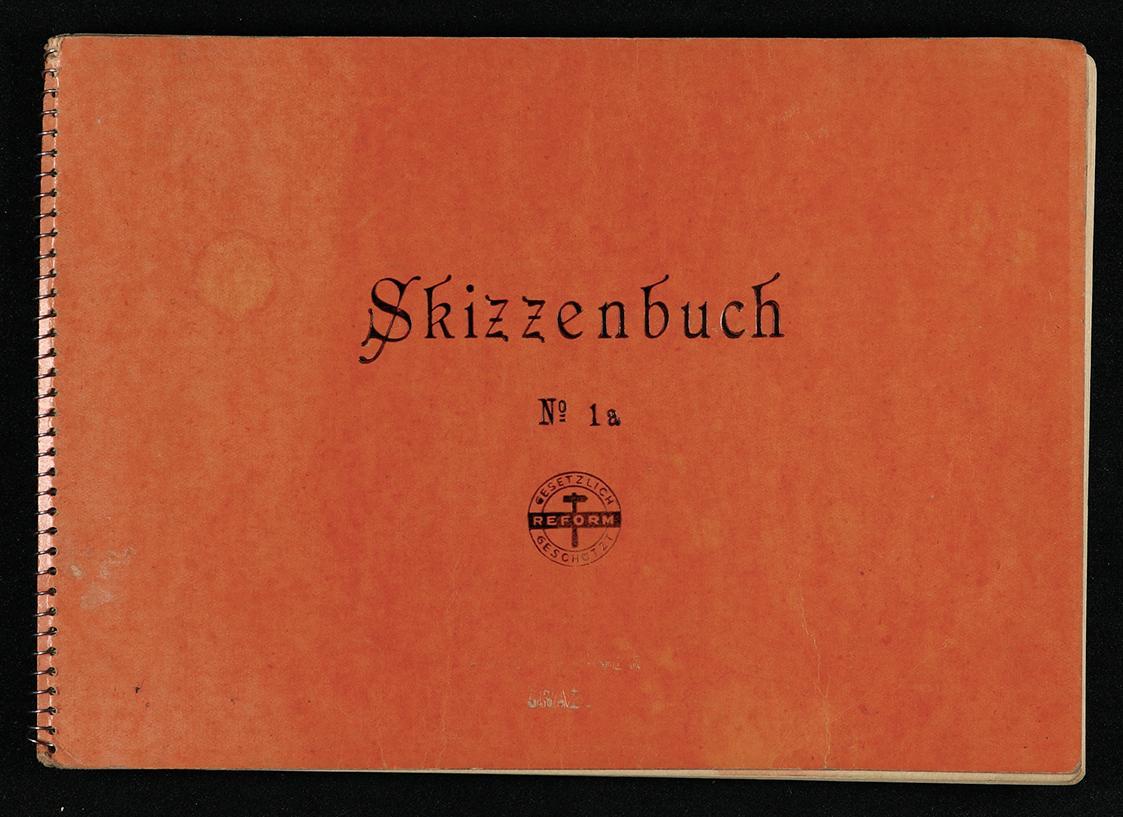 Alfred Wickenburg, Skizzenbuch No 1a, um 1960, Kohle auf Papier, 14,8 × 20,5 cm, Privatbesitz