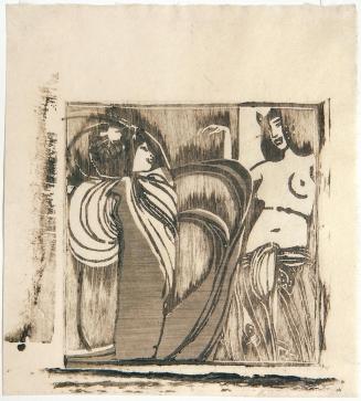 Koloman Moser, Probedruck Tanz, 1902, Holzschnitt, Blattmaße: 23 × 20,4 cm, Leopold Museum-Priv ...