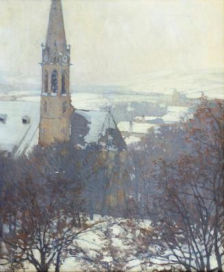 Carl Moll, Heiligenstadt, Winter, 1904, Öl auf Leinwand, 60,5 × 49,5 cm, Privatbesitz Wien