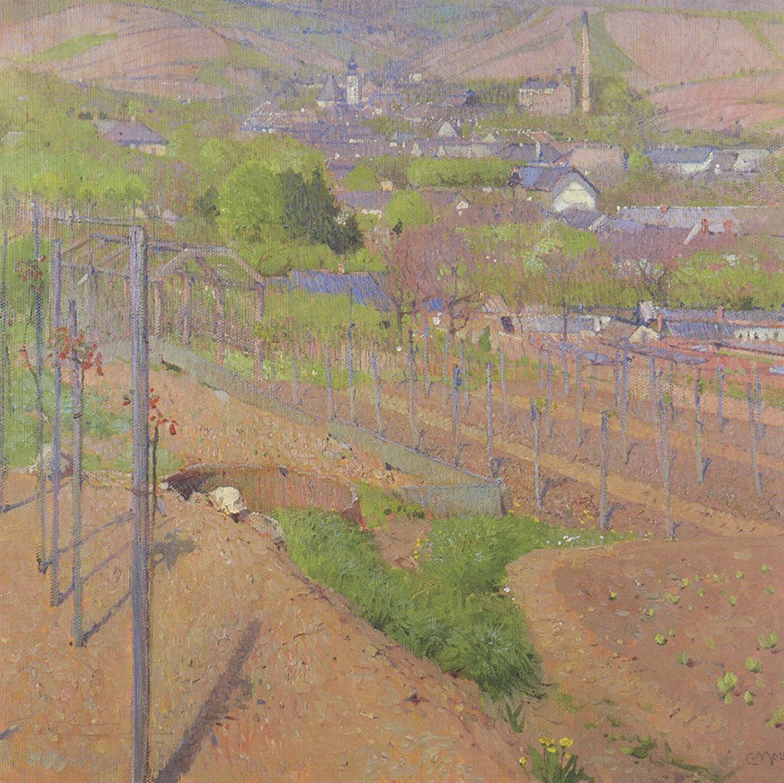 Carl Moll, Frühling in Grinzing, 1903 um, Öl auf Leinwand, 60 × 60 cm, Unbekannter Besitz