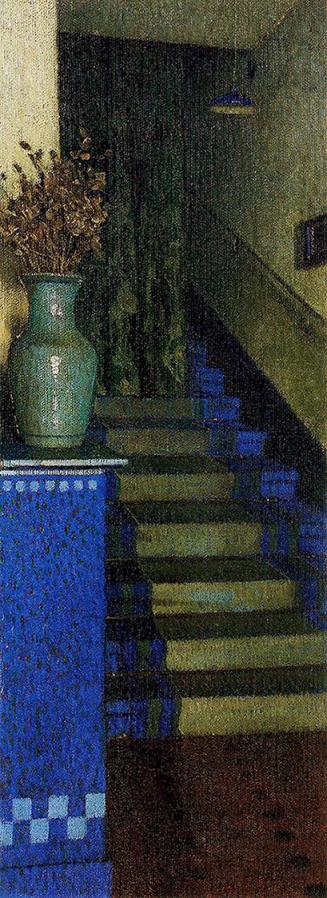 Carl Moll, Im Haus Moll, 1903 um, Öl auf Leinwand, 90 × 45 cm