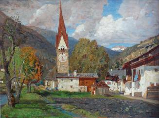 Tina Blau, Moritzen im Taufertal, 1900, Öl auf Holz, 34,5 × 46,3 cm, Privatbesitz
