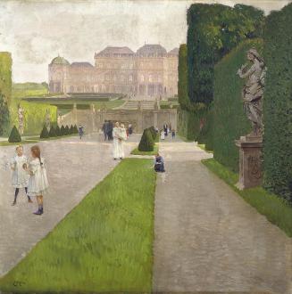 Carl Moll, Wien, Schloss Belvedere, 1902, Öl auf Leinwand, 120,5 × 120,5 cm, Bundesmobilienverw ...