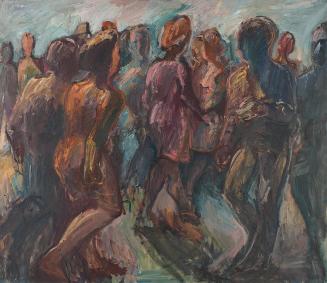 Georg Eisler, Fußgänger, 1967, Öl auf Leinwand, 130 × 151 cm, Georg und Alice Eisler – Fonds fü ...