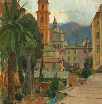 Carl Moll, Rapallo, Dom, 1932, Öl auf Leinwand, 53 × 51 cm, Privatbesitz, Courtesy Dorotheum Wi ...