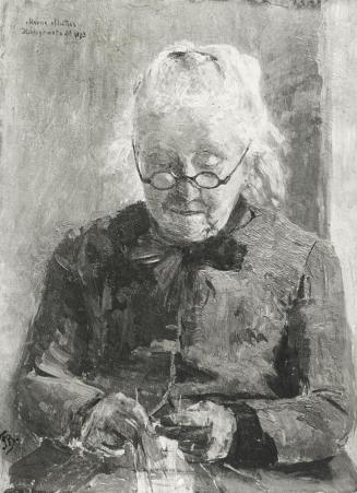 Tina Blau, Die Mutter der Künstlerin, 1893, Öl auf Holz, 28 × 22,2 cm, Privatbesitz, New York