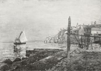 Tina Blau, An der Meeresküste. Pirano, 1913, Öl, unbekannter Verbleib
