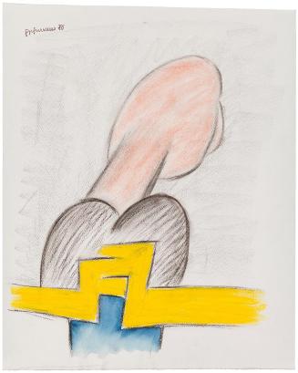 Kurt Hüpfner, Ohne Titel, 1980, Pastell und Aquarell auf Papier, 54,6 × 44,1 cm, Privatbesitz,  ...