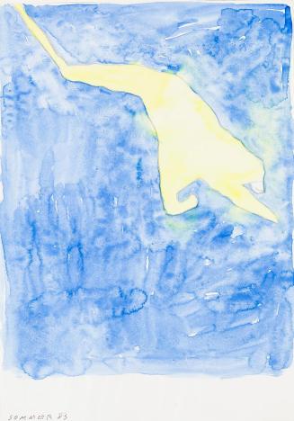 Kurt Hüpfner, Sommer, 1983, Aquarell und Bleistift auf Papier, kaschiert auf Karton, 29,6 × 21  ...