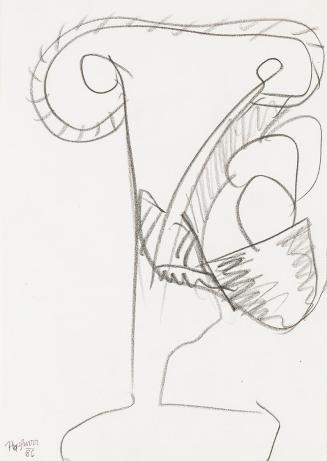 Kurt Hüpfner, Ohne Titel, 1986, Bleistift auf Papier, kaschiert auf Karton, 29,7 × 21 cm, Priva ...