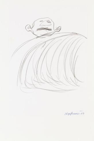 Kurt Hüpfner, Ohne Titel, 1987, Bleistift auf Papier, kaschiert auf Karton, 29,7 × 21 cm, Priva ...