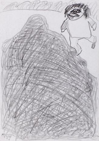 Kurt Hüpfner, Ohne Titel, 1998, Bleistift auf Papier, kaschiert auf Karton, 29,7 × 21 cm, Priva ...