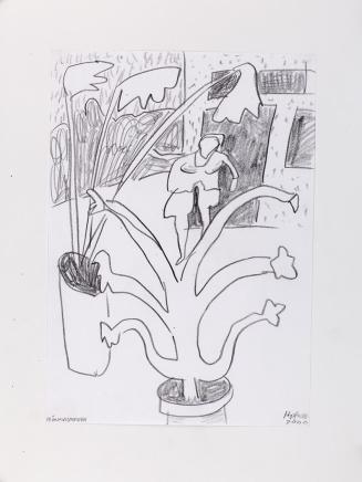 Kurt Hüpfner, Frühjahrsmorgen, 2000, Bleistift auf Papier, kaschiert auf Karton, 29,7 × 21 cm,  ...