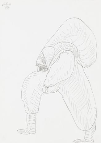 Kurt Hüpfner, Ohne Titel, 1995, Bleistift auf Papier, kaschiert auf Karton, 29,7 × 21 cm, Priva ...