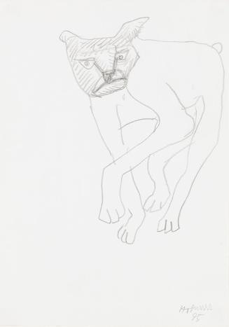 Kurt Hüpfner, Ohne Titel, 1995, Bleistift auf Papier, kaschiert auf Karton, 29,7 × 21 cm, Priva ...