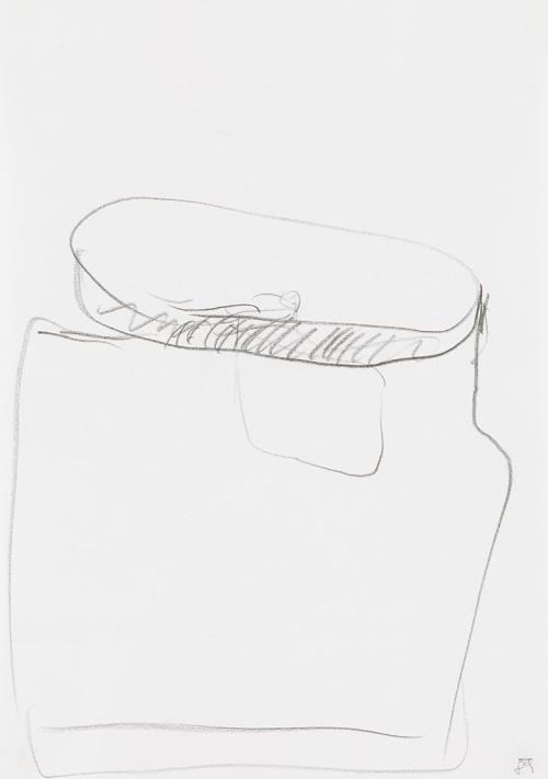 Kurt Hüpfner, Ohne Titel, 1989, Bleistift auf Papier, kaschiert auf Karton, 29,7 × 21 cm, Priva ...