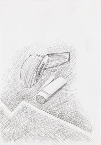 Kurt Hüpfner, Ohne Titel, 1989, Bleistift auf Papier, kaschiert auf Karton, 29,7 × 21 cm, Priva ...