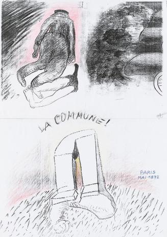 Kurt Hüpfner, "La Commune", Graphic Novel, um 2000, Kopien, mit Buntstift bearbeitet, 59,5 × 42 ...