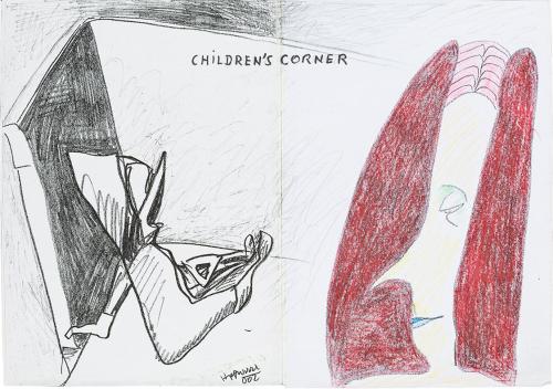 Kurt Hüpfner, Children's Corner, Graphic Novel, nach 2002, Kopien, mit Buntstift bearbeitet, Kl ...