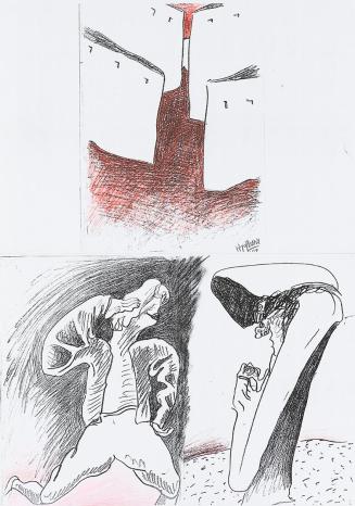 Kurt Hüpfner, Ohne Titel, Graphic Novel, nach 2000, Kopien, mit Buntstift bearbeitet, 59,5 × 42 ...