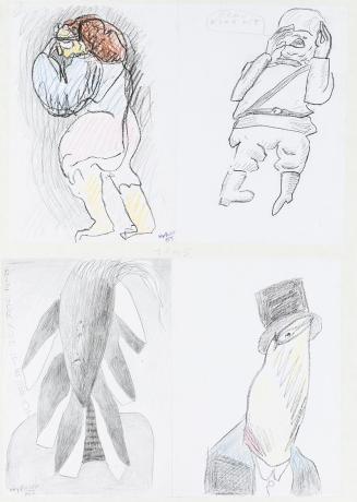 Kurt Hüpfner, 1945, Graphic Novel, um 2002, Bleistift, Buntstift und Kohle auf Papier, kaschier ...