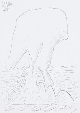 Kurt Hüpfner, Insel, 2001, Bleistift auf Papier, 29,7 × 21 cm, Privatbesitz, Wien, Inv.-Nr. KD2 ...