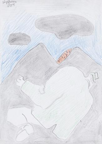 Kurt Hüpfner, Ohne Titel, 2009, Bleistift und Buntstift auf Papier, 29,7 × 21 cm, Privatbesitz, ...