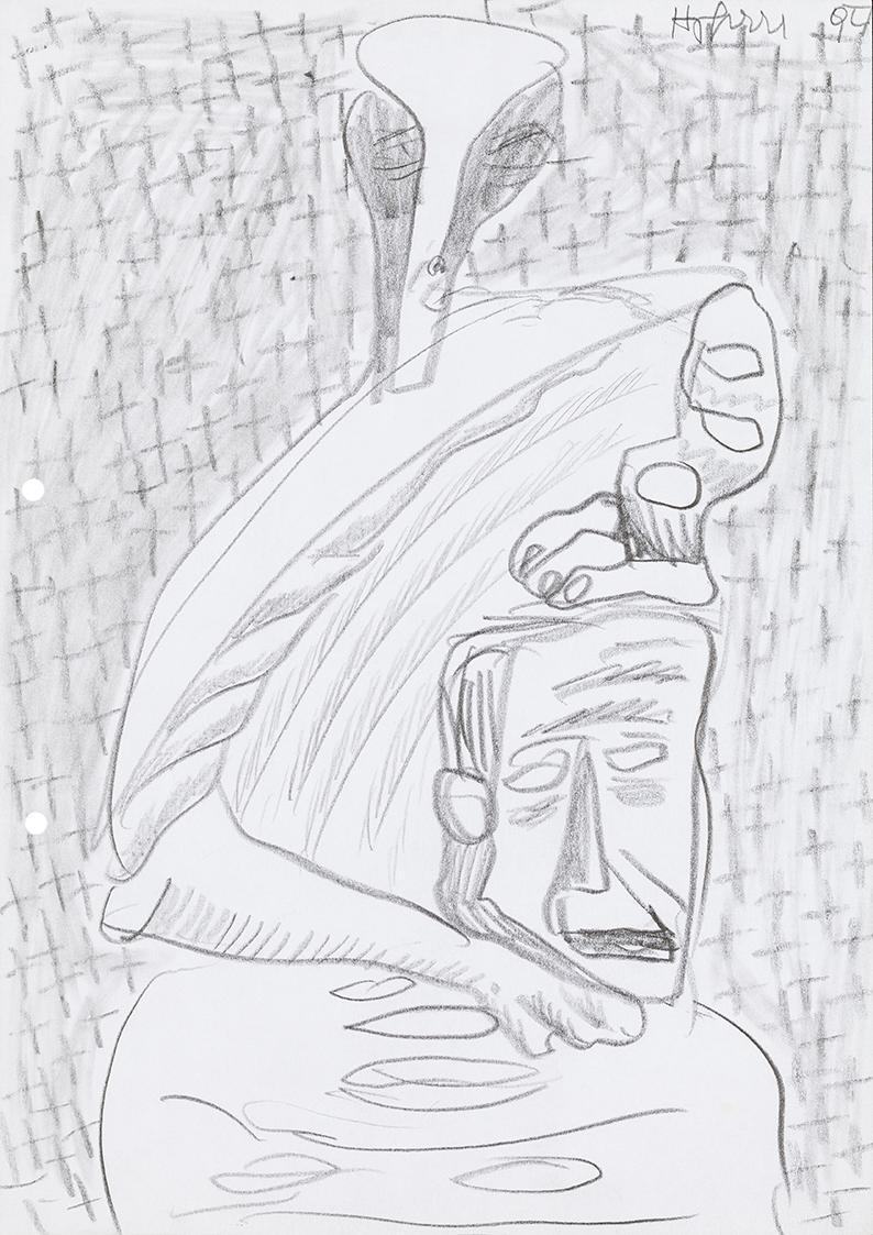 Kurt Hüpfner, Ohne Titel, 1994, Bleistift auf Papier, 29,7 × 21 cm, Privatbesitz, Wien, Inv.-Nr ...