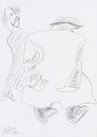 Kurt Hüpfner, Ohne Titel, 2004, Bleistift und schwarzer Buntstift auf Papier, 29,7 × 21 cm, Pri ...