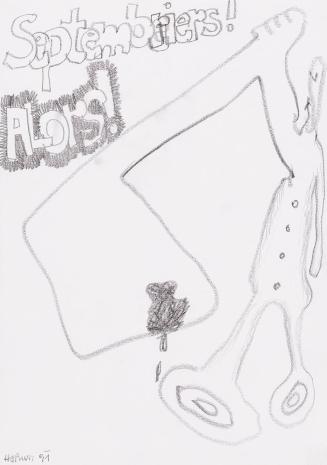 Kurt Hüpfner, Septembriers, 1991, Bleistift auf Papier, kaschiert auf Karton, 29,7 × 21 cm, Pri ...