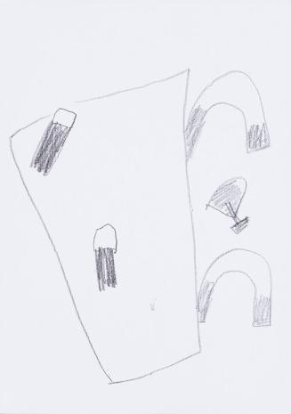 Kurt Hüpfner, Ohne Titel, um 2010, Bleistift auf Papier, 29,7 × 21 cm, Privatbesitz, Wien