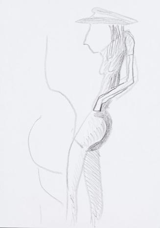 Kurt Hüpfner, Ohne Titel, um 2000, Bleistift auf Papier, 29,7 × 21 cm, Privatbesitz, Wien