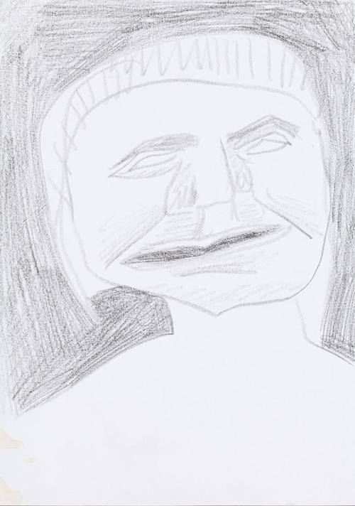 Kurt Hüpfner, Ohne Titel, um 2000, Bleistift auf Papier, 29,7 × 21 cm, Privatbesitz, Wien
